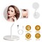 Edge Collections - 7.48" × 13.58" - White - Dimmable 5X Magnifying Lighted Makeup Mirror with Touch Control - 1 Piece